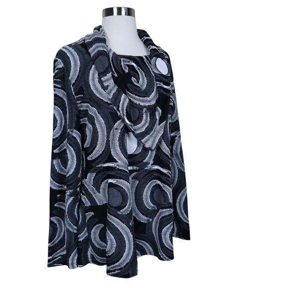 Feratelli Womens Vintage Cowl Neck Tunic Size Large Artsy Art To Wear Patchwork - Picture 2 of 9